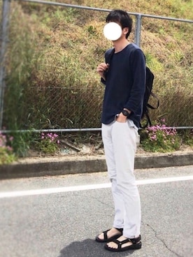 「C6（シーシックス）のアイテム（バッグ）」を使った、ダイスさん（メンズ・185cm）の夏コーディネート