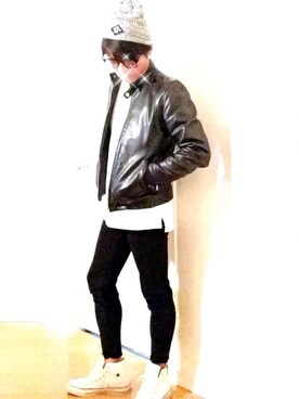 「TCSS（ティーシーエスエス）のアイテム（帽子）」を使った、metyaさん（メンズ・165cm）の秋コーディネート