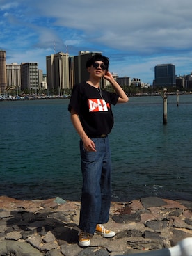 「hawaii」｜「アイテム（アクセサリー）」を使った、nobuさん（メンズ・174cm）の春コーディネート
