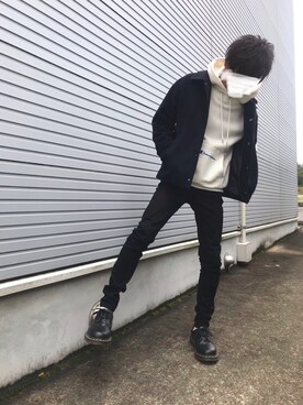 「tk.TAKEO KIKUCHI（ティーケータケオキクチ）のアイテム（その他アウター）」を使った、じんごさん（メンズ・160cm）の春コーディネート