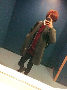 「CASPER JOHN AIVER（キャスパージョンアイバー）のアイテム（その他アウター）」を使った、ねこさんさん（メンズ・173cm）の冬コーディネート