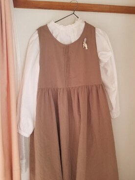 「アイテム（ブローチ/コサージュ、パープル系）」を使った、mii1112さん（レディース・150cm）の秋コーディネート