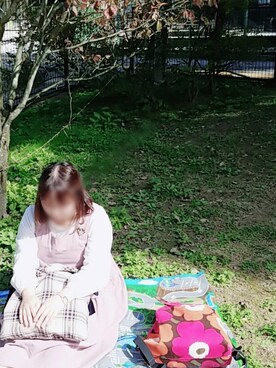 「雑貨屋のアイテム（ワンピース、ピンク系）」を使った、mii1112さん（レディース）の秋コーディネート