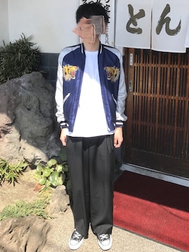 「テーラー東洋」｜「アイテム（ジャケット/アウター）」を使った、ガリボさん（メンズ・168cm）の春コーディネート