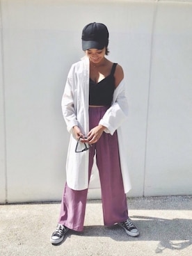 「アイテム（キーホルダー）」を使った、aiinoshimaさん（レディース・166cm）の春コーディネート