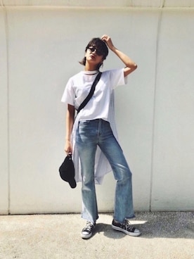 「AMAIL（アマイル）のアイテム」を使った、aiinoshimaさん（レディース・166cm）の春コーディネート