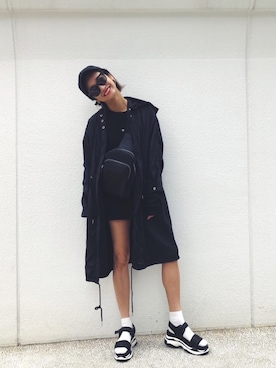 「black」｜「アイテム（その他）」を使った、aiinoshimaさん（レディース・166cm）の春コーディネート