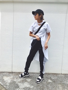 「Kappa（カッパ）のアイテム」を使った、aiinoshimaさん（レディース・166cm）の春コーディネート