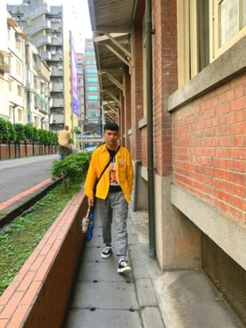 「AGEのアイテム」を使った、安安您好さん（メンズ・170cm）の夏コーディネート