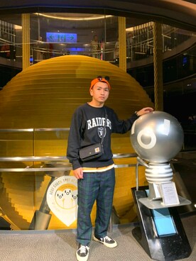 「AGEのアイテム」を使った、安安您好さん（メンズ・170cm）の秋コーディネート