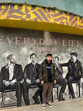 「AGEのアイテム」を使った、安安您好さん（メンズ・170cm）の冬コーディネート