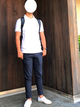 「Ralph Lauren」｜「アイテム（スラックス）」を使った、Teruya Nikaidoさん（メンズ・175cm）の春コーディネート