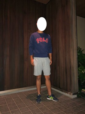「Ralph Lauren」｜「アイテム（スウェット）」を使った、Teruya Nikaidoさん（メンズ・175cm）の春コーディネート