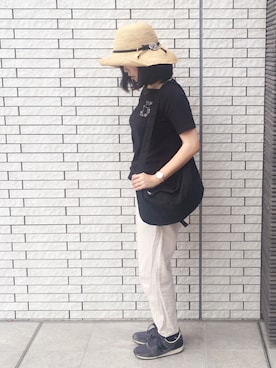 「ミナペルホネン」｜「アイテム（アクセサリー）」を使った、minaさん（レディース・158cm）の春コーディネート