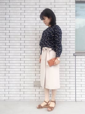 「オリエンタルトラフィック」｜「アイテム（財布/小物）」を使った、minaさん（レディース・158cm）の夏コーディネート