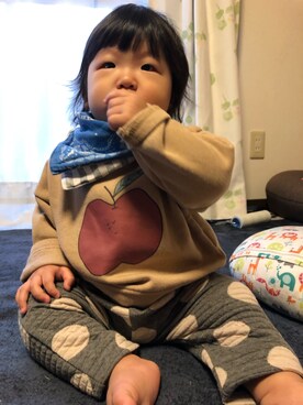 「BREEZE（ブリーズ）のアイテム（その他）」を使った、ゆかちさん（キッズ・80cm）の秋コーディネート