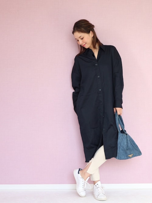 Osayu Uniqloのシャツワンピースを使ったコーディネート Wear
