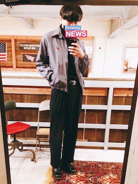 「Polo Ralph Lauren」｜「アイテム（ナイロンジャケット）」を使った、助さん（メンズ・187cm）の春コーディネート