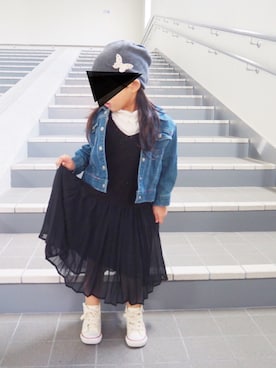 「アイテム（キャミソール）」を使った、りゅったんさん（キッズ・100cm）の秋コーディネート