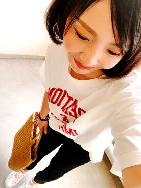 「NANO universe（ナノユニバース）のアイテム（パンツ）」を使った、yuzuuu〜♡さん（キッズ・100cm）の夏コーディネート