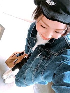 「GRL（グレイル）のアイテム（デニムジャケット）」を使った、yuzuuu〜♡さん（レディース・158cm）の春コーディネート