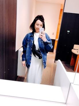 「GRL（グレイル）のアイテム（デニムジャケット）」を使った、yuzuuu〜♡さん（レディース・158cm）の春コーディネート