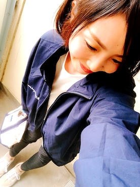 「Champion（チャンピオン）のアイテム（ブルゾン）」を使った、yuzuuu〜♡さん（レディース・158cm）の春コーディネート