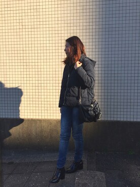 「40代女性」｜「アイテム（その他アウター）」を使った、yonnさん（レディース・168cm）の冬コーディネート