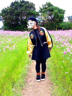 「goa（ゴア）のアイテム（ハンチング/ベレー帽）」を使った、maho!さん（レディース・153cm）の冬コーディネート