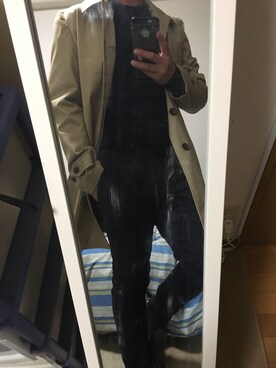 「アズーロ・エ・マローネ」｜「アイテム（ニット/セーター）」を使った、Sayuさん（メンズ・165cm）の冬コーディネート