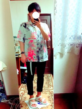 「アイテム（バングル/リストバンド）」を使った、miiさん（メンズ・165cm・20代）の夏コーディネート