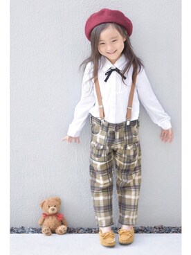 「e.a.B（エーアーベー）のアイテム」を使った、sachinoさん（キッズ・100cm）の秋コーディネート