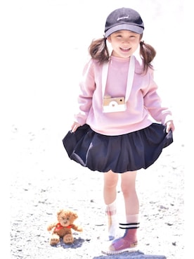 「アイテム（スカート）」を使った、sachinoさん（キッズ・100cm）の春コーディネート