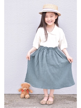 「アイテム（スカート）」を使った、sachinoさん（キッズ・100cm）の夏コーディネート