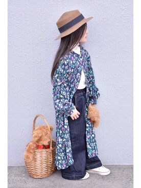 「ガウン」｜「アイテム（ワンピース/ドレス）」を使った、sachinoさん（キッズ・92cm）の夏コーディネート