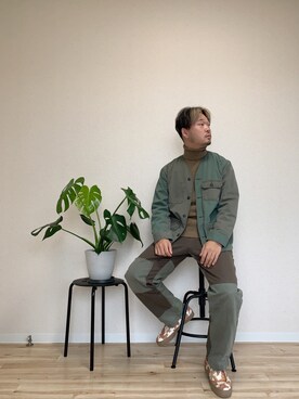 「URBAN RESEARCH Sonny Label（アーバンリサーチサニーレーベル）のアイテム（ノーカラージャケット）」を使った、Kentinosanさん（メンズ・168cm）の秋コーディネート