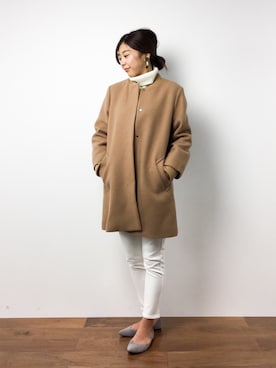 「Doux archives（ドゥアルシーヴ）のアイテム（その他アウター）」を使った、YUKIさん（レディース・160cm）の冬コーディネート