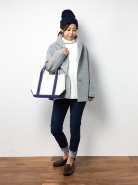 「PICCIN（ピッチン）のアイテム（その他アウター）」を使った、YUKIさん（レディース・160cm）の冬コーディネート