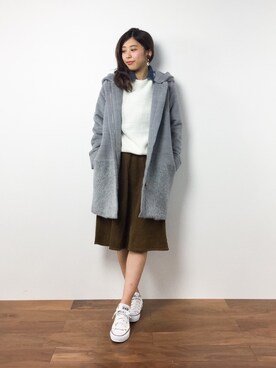 「RAY CASSIN（レイカズン）のアイテム（その他アウター）」を使った、YUKIさん（レディース・160cm）の冬コーディネート