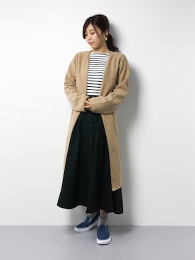 「PICCIN（ピッチン）のアイテム（その他アウター）」を使った、YUKIさん（レディース・160cm）の冬コーディネート