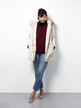「CLEARIMPRESSION （クリアインプレッション）のアイテム（ジャケット/アウター）」を使った、YUKIさん（レディース・158cm）の冬コーディネート