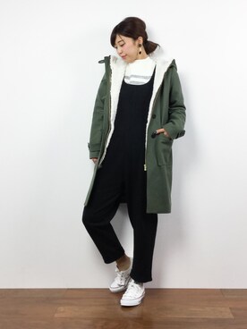 「Khaju（カージュ）のアイテム（その他アウター）」を使った、YUKIさん（レディース・158cm）の冬コーディネート