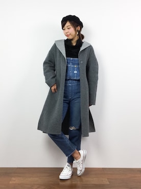 「fredy emue（フレディエミュ）のアイテム（その他アウター）」を使った、YUKIさん（レディース・158cm）の冬コーディネート