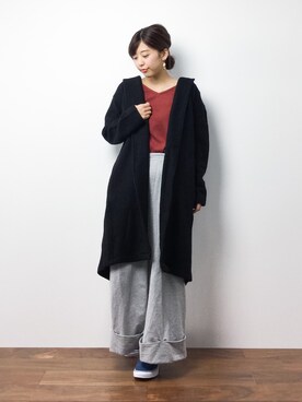 「COLONY 2139（コロニートゥーワンスリーナイン）のアイテム（チェスターコート）」を使った、YUKIさん（レディース・158cm）の冬コーディネート