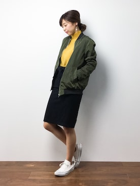 「Burner（バーナー）のアイテム（ジャケット/アウター）」を使った、YUKIさん（レディース・158cm）の冬コーディネート