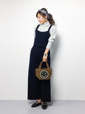 「ECODECO（エコデコ）のアイテム」を使った、YUKIさん（レディース・158cm）の冬コーディネート