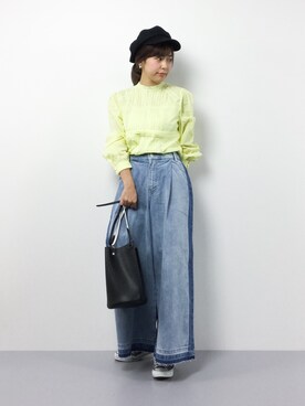 「MILLE REVE（ミルレブ）のアイテム」を使った、YUKIさん（レディース・158cm）の冬コーディネート