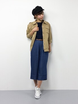 「お買い物」｜「アイテム（カバーオール）」を使った、YUKIさん（レディース・158cm）の冬コーディネート