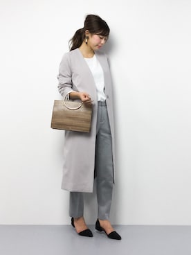 「Ameri（アメリ）のアイテム（バッグ）」を使った、YUKIさん（レディース・158cm）の冬コーディネート