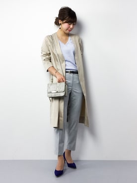 「NATURAL BEAUTY BASIC（ナチュラルビューティーベーシック）のアイテム（その他アウター）」を使った、YUKIさん（レディース・158cm）の冬コーディネート